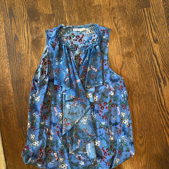 Alice and Olivia long, flowery sleeveless top - Picture 5 of 6